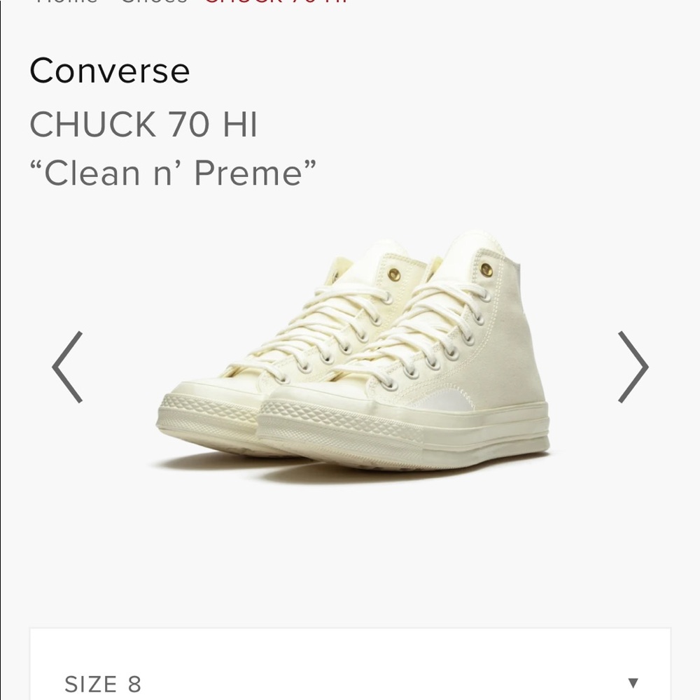 Converse
CHUCK 70 HI 
“Clean n’ Preme”